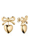 Smykkeli Copenhagen Øreringe - Heart Bow - Gold Colour