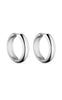 Smykkeli Copenhagen Øreringe - Plain Chunky Hoops - Silver Colour