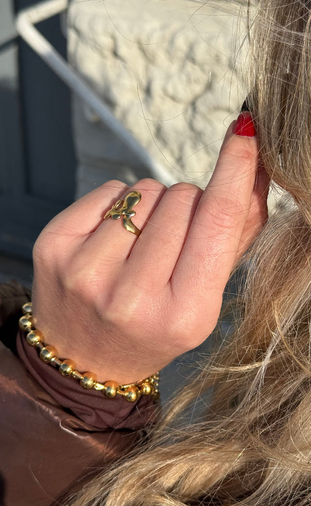 Smykkeli Copenhagen Armbånd - Chunky Bobble - Gold Colour