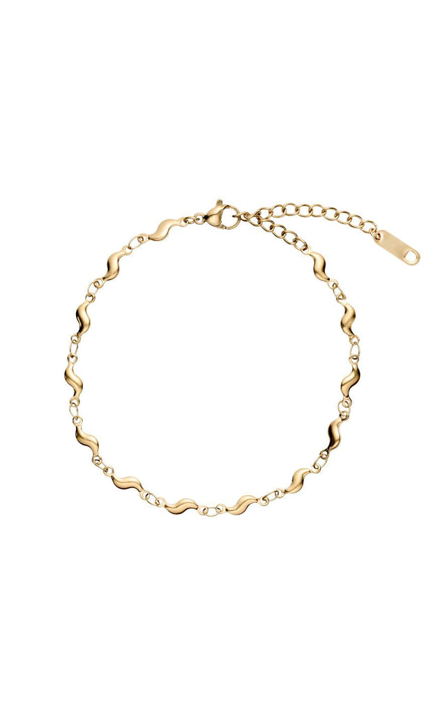 Smykkeli Copenhagen Armbånd - Wave - Gold Colour.