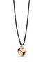 Smykkeli Copenhagen Halskæde - Gold Heart - Black