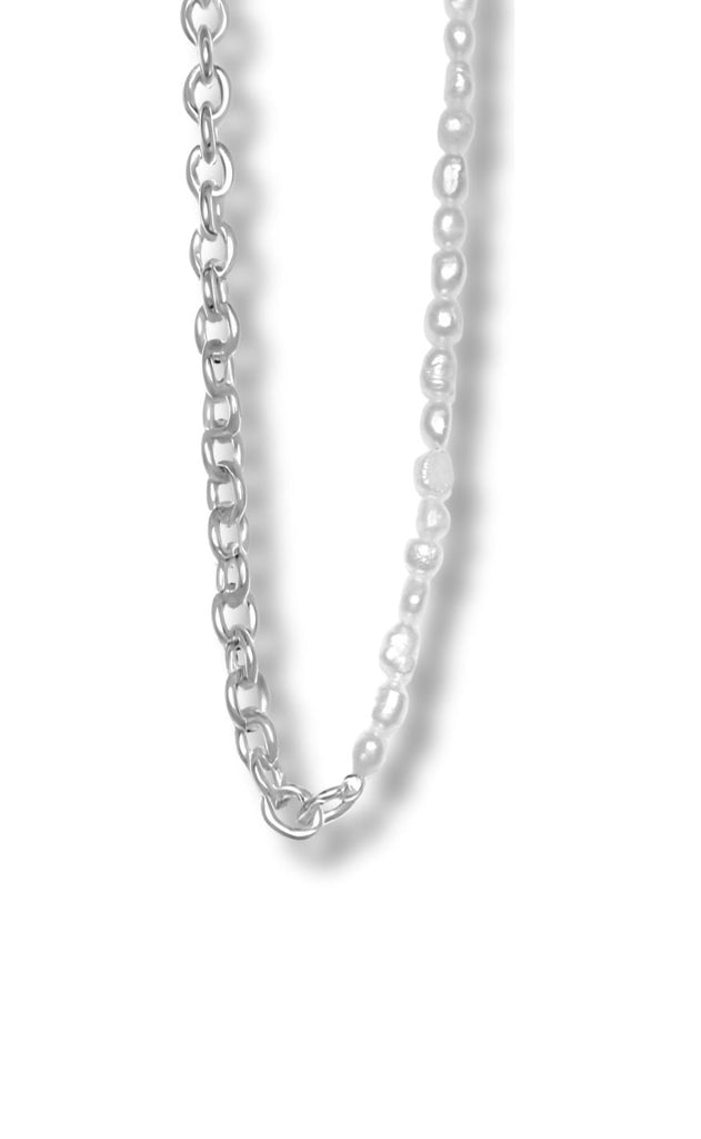 Smykkeli Copenhagen Halskæde - Paris - Silver Colour w. Freshwater Pearls
