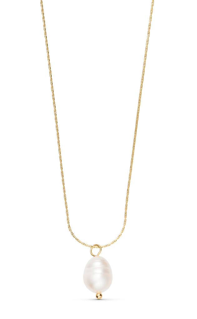 Smykkeli Copenhagen Halskæde - Pearl Drop - Gold Colour