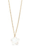 Smykkeli Copenhagen Halskæde - White Flower - Gold Colour