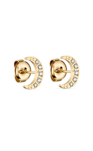 Smykkeli Copenhagen Øreringe - Berlin Mini Moon - Gold Colour