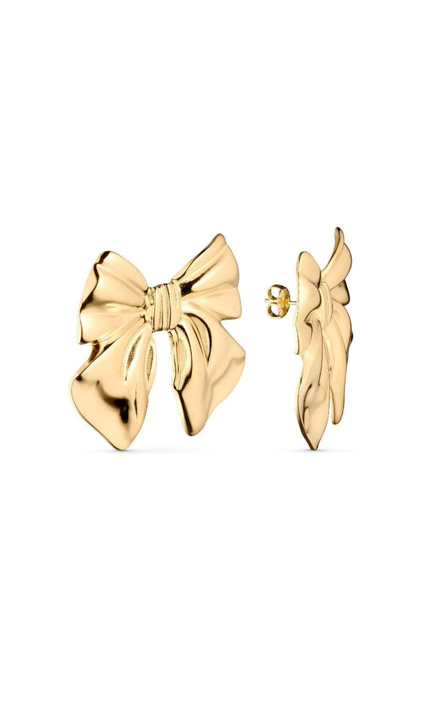 Smykkeli Copenhagen Øreringe - Big Bow - Gold Colour