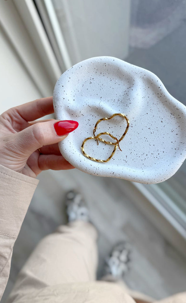 Smykkeli Copenhagen Øreringe - Big Heart - Gold Colour