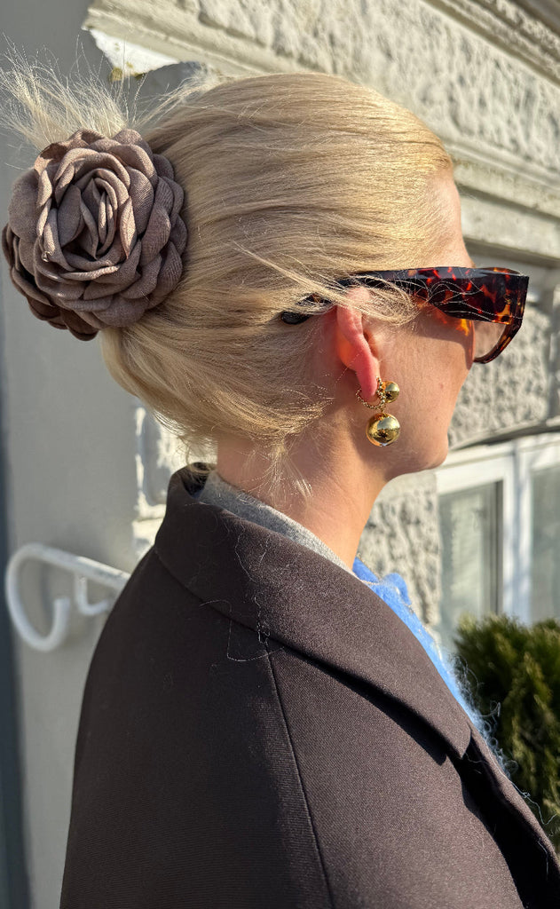 Smykkeli Copenhagen Øreringe - Drop Ball - Gold Colour