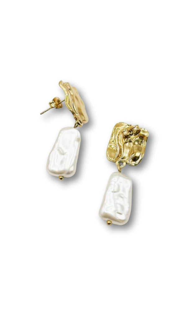 Smykkeli Copenhagen Øreringe - Luna Pearl - Gold Colour