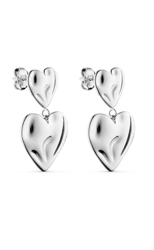 Smykkeli Copenhagen Øreringe - Odessa Heart - Silver Colour