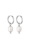Smykkeli Copenhagen Øreringe - Tokyo - Silver Colour w. Freshwater Pearl