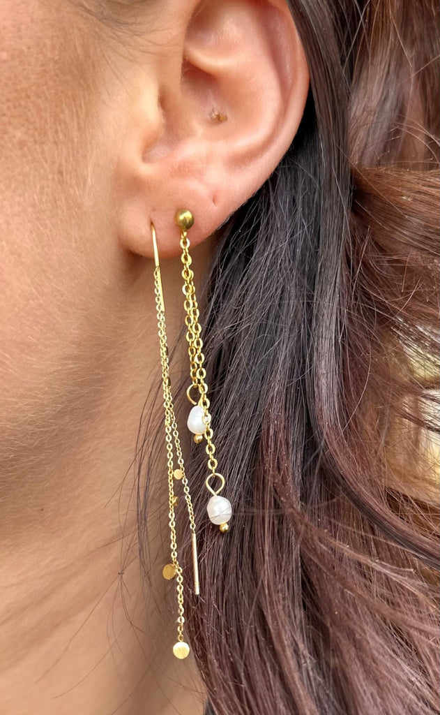 Smykkeli Copenhagen Øreringe - Toledo - Gold Colour w. Pearl
