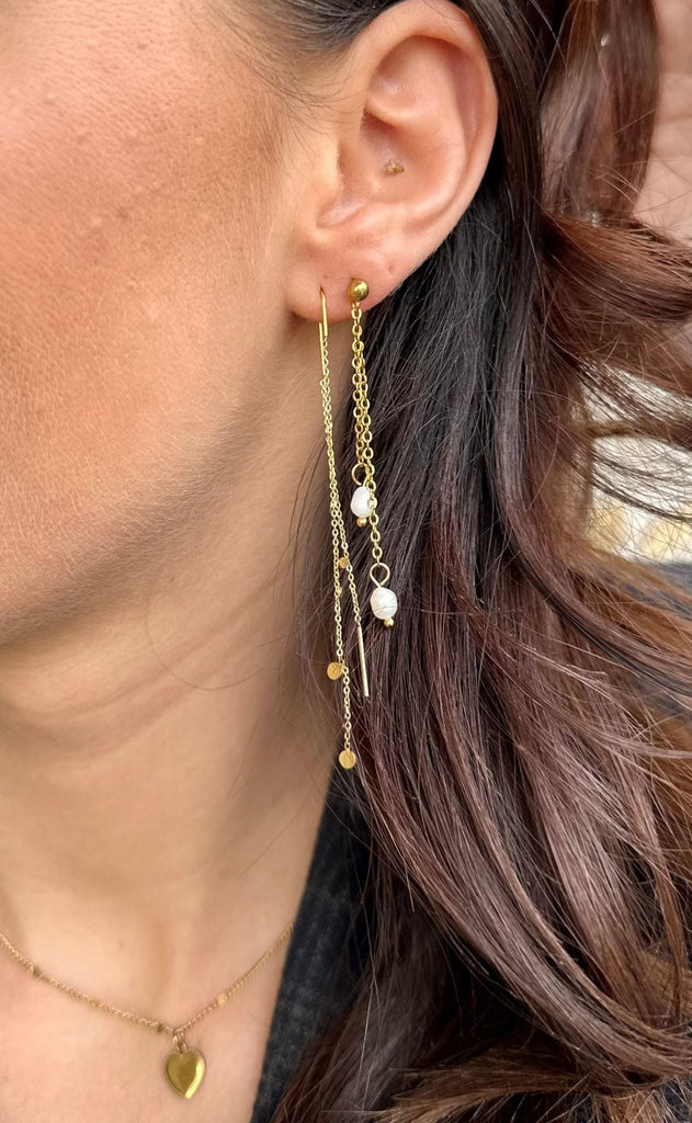 Smykkeli Copenhagen Øreringe - Toledo - Gold Colour w. Pearl