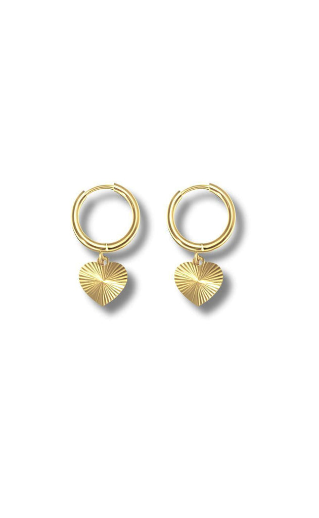 Smykkeli Copenhagen Øreringe/Hoops - Manila Heart - Golden