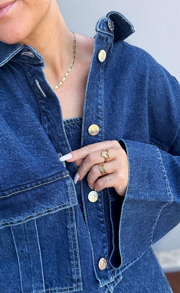 Smykkeli Copenhagen Ring - Big Heart - Gold Colour