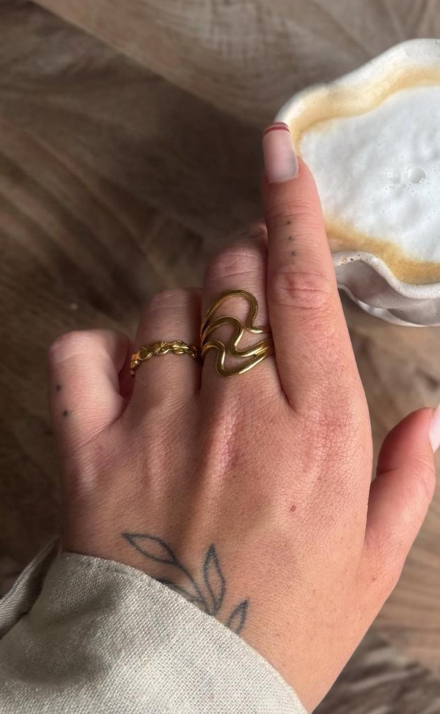 Smykkeli Copenhagen Ring - Emma Big - Gold Colour