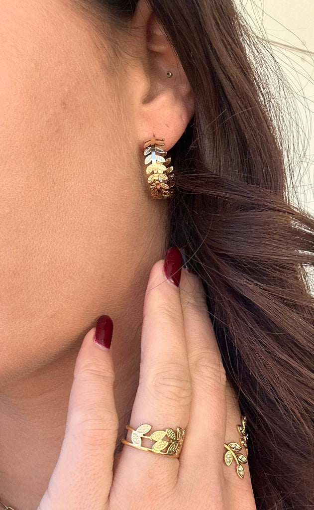 Smykkeli Copenhagen Ring - Lima Leaf - Gold Colour