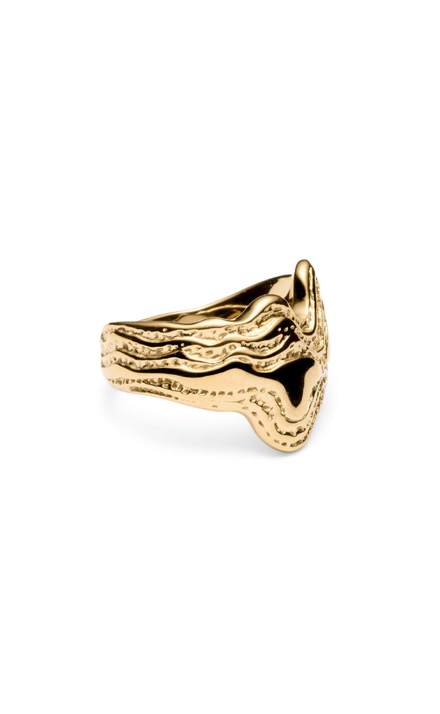 Smykkeli Copenhagen Ring - Line - Gold Colour