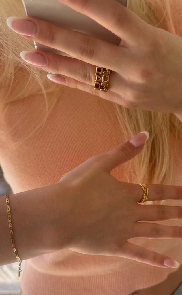 Smykkeli Copenhagen Ring - Dad - Golden