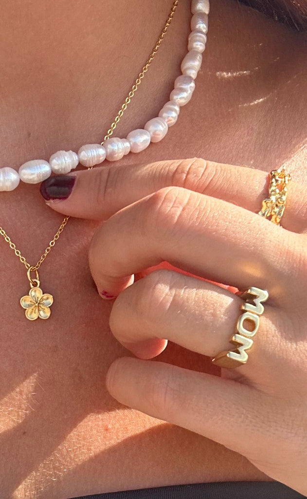 Smykkeli Copenhagen Ring - Mom - Golden