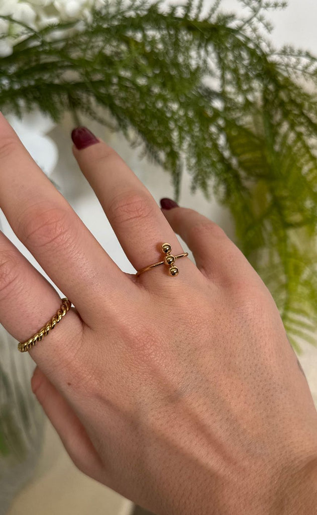 Smykkeli Copenhagen Ring - Safira - Gold Colour