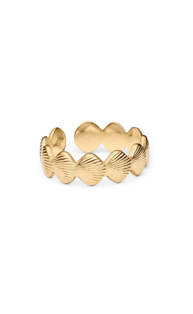 Smykkeli Copenhagen Ring - Shell - Golden
